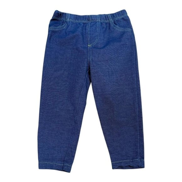 Other - Carters Pull-On Jeggings Pants 18 Months Blue Denim Look Stretch Baby Toddler